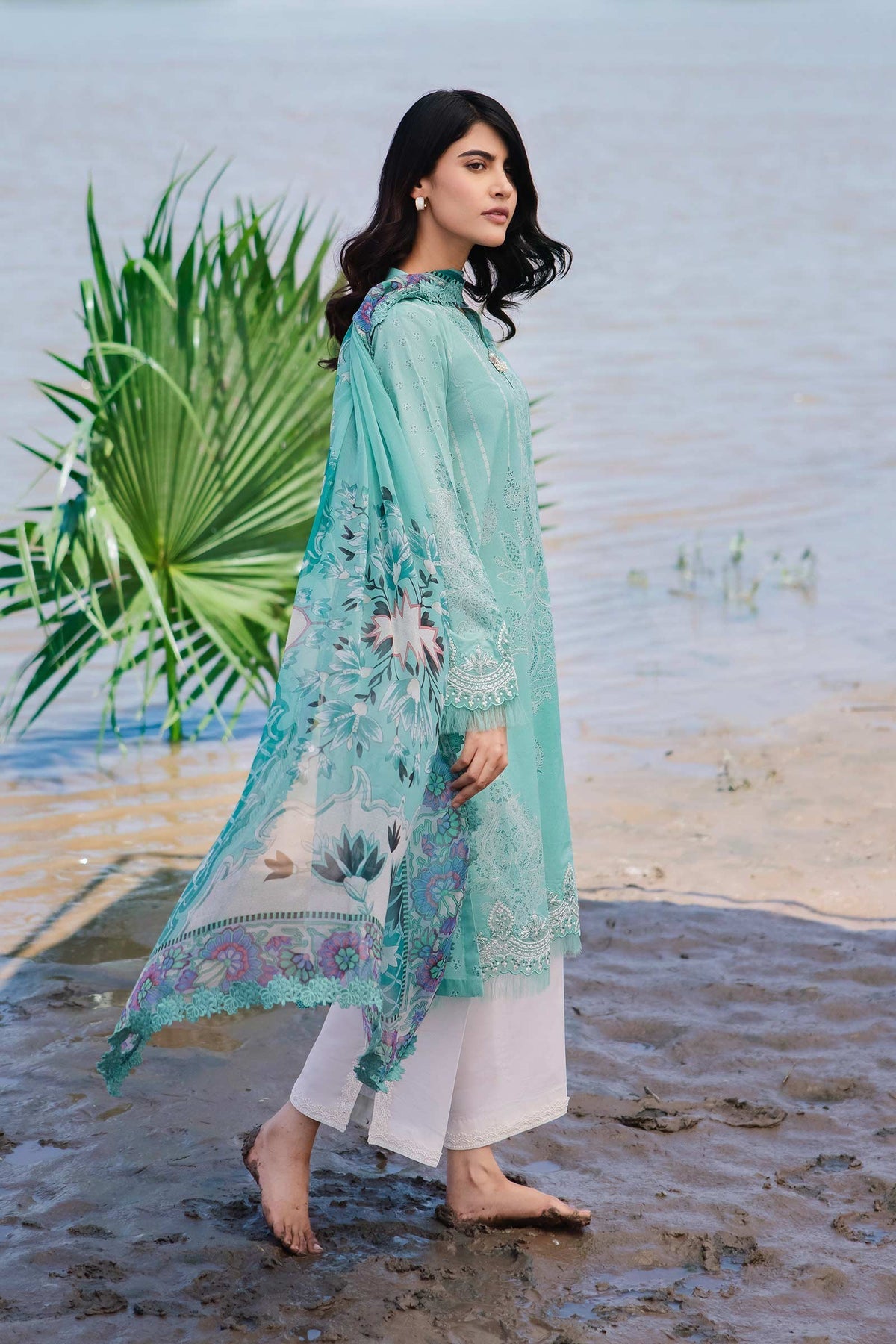 Maria b | M Basics Lawn | 408-A - Khanumjan  Pakistani Clothes and Designer Dresses in UK, USA 