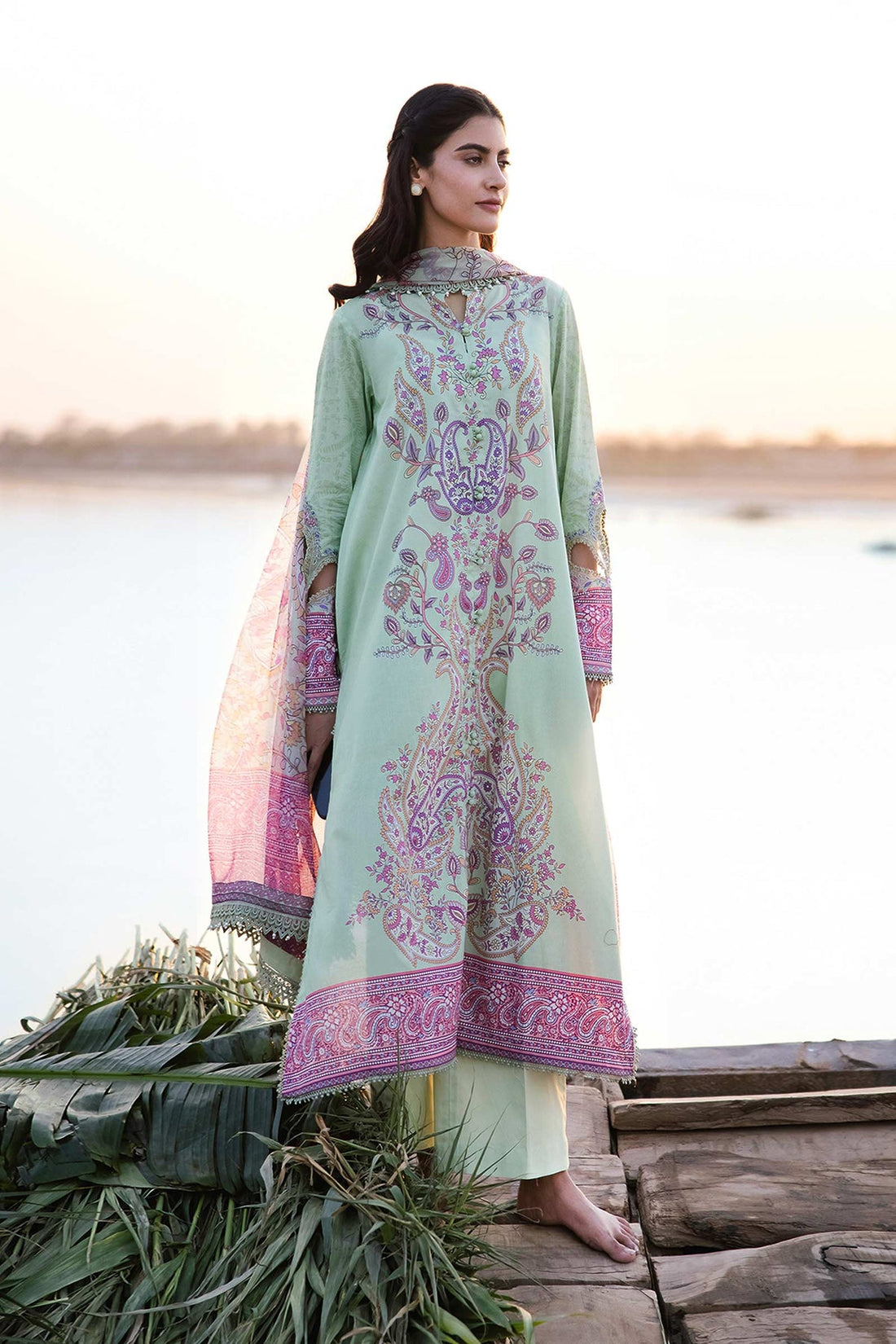 Maria b | M Basics Lawn | 410-A - Khanumjan  Pakistani Clothes and Designer Dresses in UK, USA 