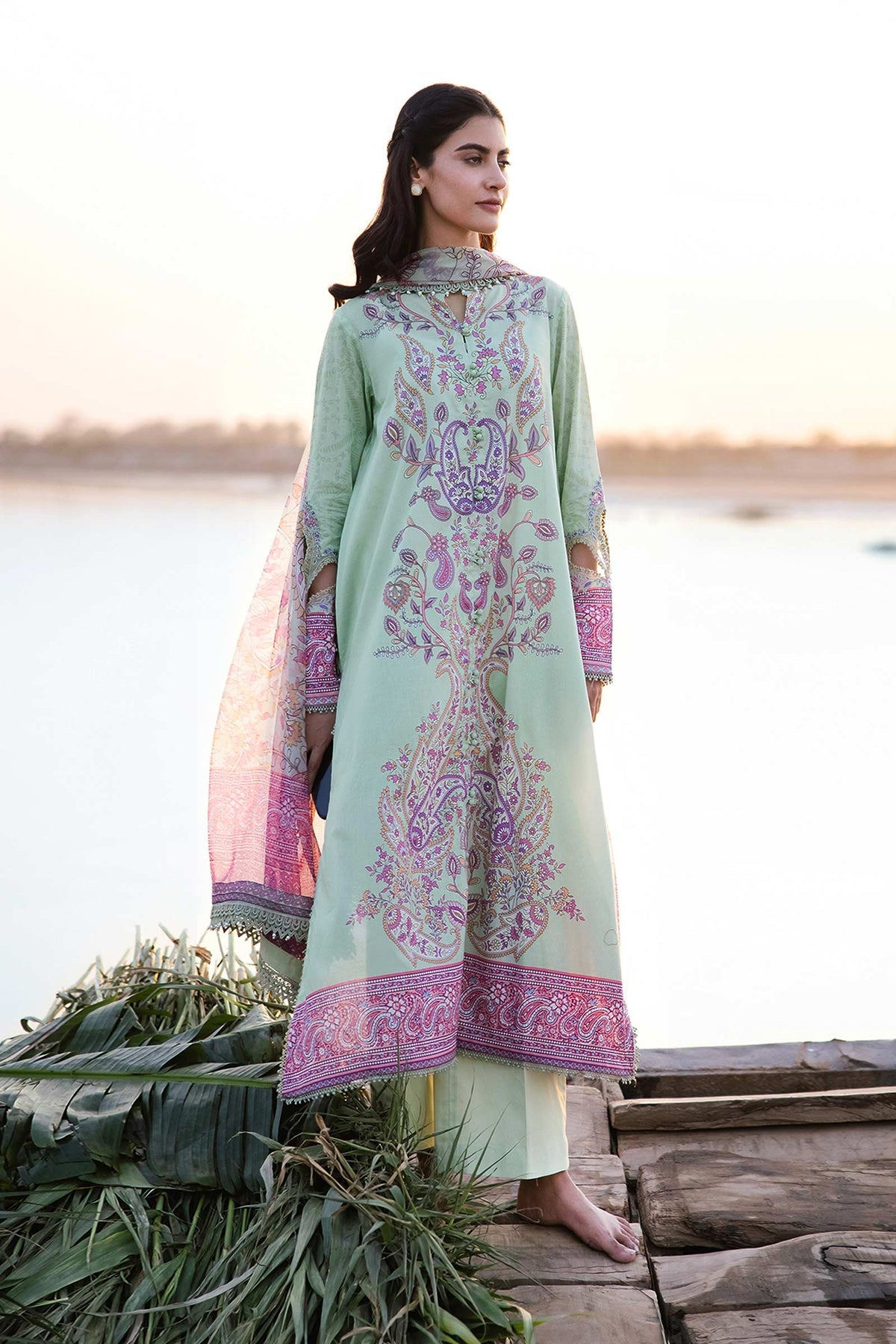 Maria b | M Basics Lawn | 410-A - Khanumjan  Pakistani Clothes and Designer Dresses in UK, USA 