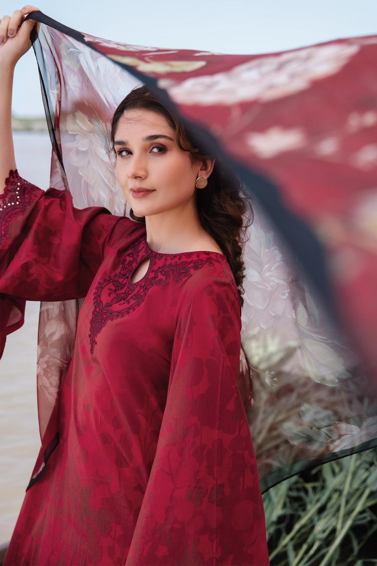 Maria b | M Basics Lawn | 411-A - Khanumjan  Pakistani Clothes and Designer Dresses in UK, USA 