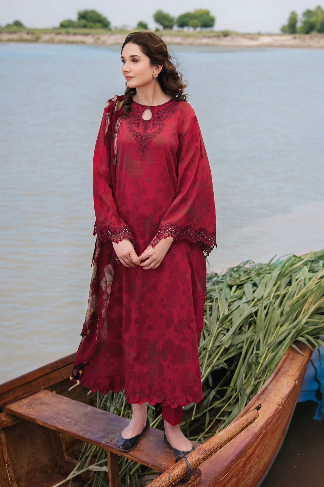 Maria b | M Basics Lawn | 411-A - Khanumjan  Pakistani Clothes and Designer Dresses in UK, USA 
