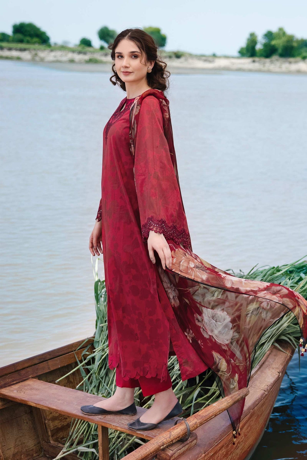 Maria b | M Basics Lawn | 411-A - Khanumjan  Pakistani Clothes and Designer Dresses in UK, USA 