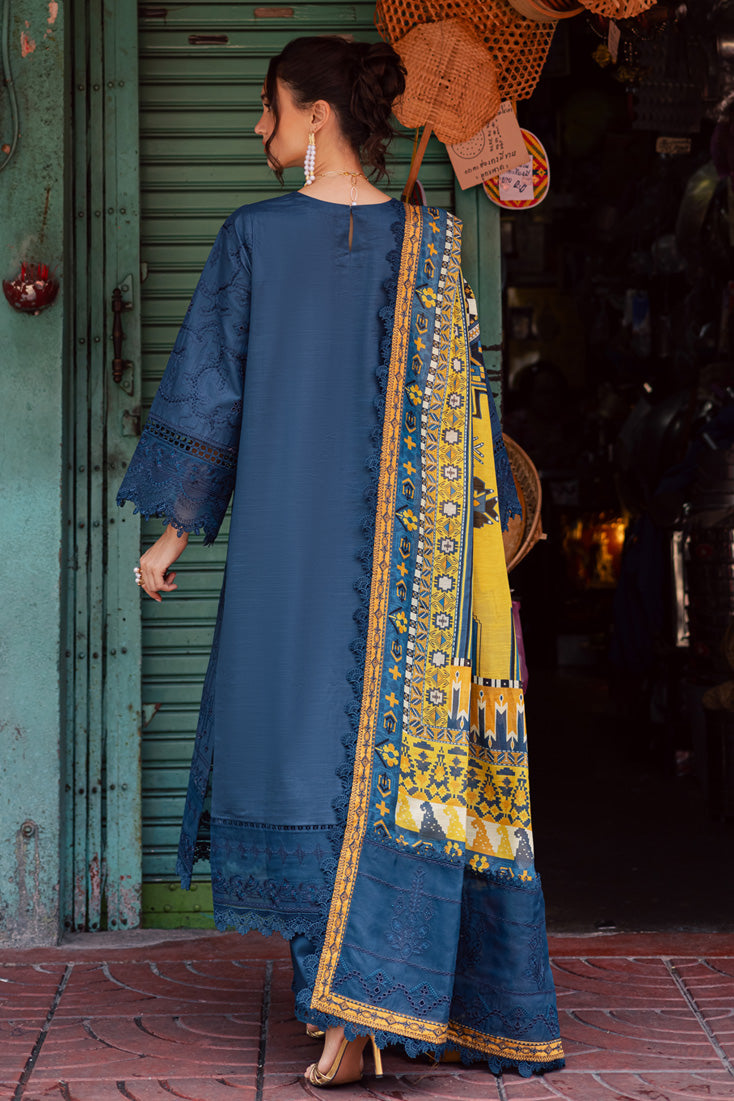 Marjjan | Carnation Lawn | MBL-13 A (TEAL BLUE)