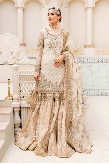 Maria B | Bridal Couture | Ivory Gold MC-906