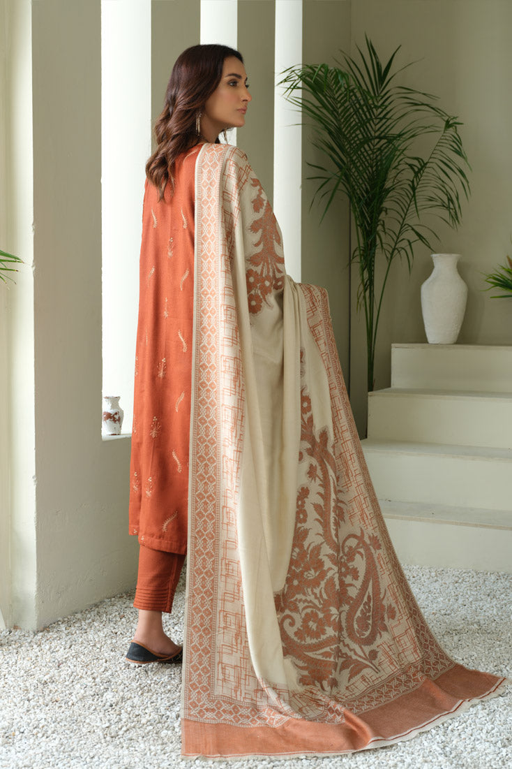 Marjjan | Aangan Embroidered Viscose |   MDS-69 (RUST)