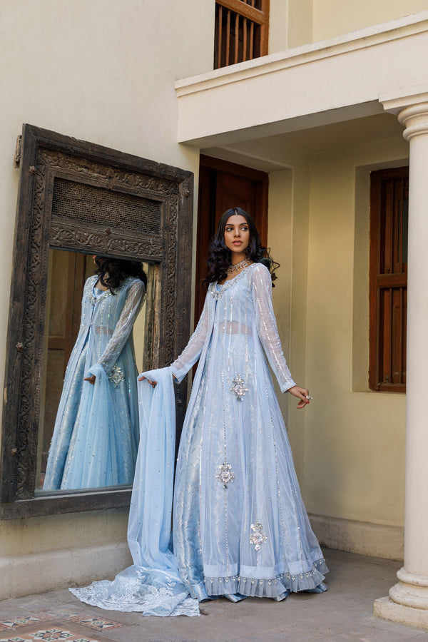 Wahajmkhan | Bahar Begum Formals | BABY BLUE BAHAR - Khanumjan  Pakistani Clothes and Designer Dresses in UK, USA 