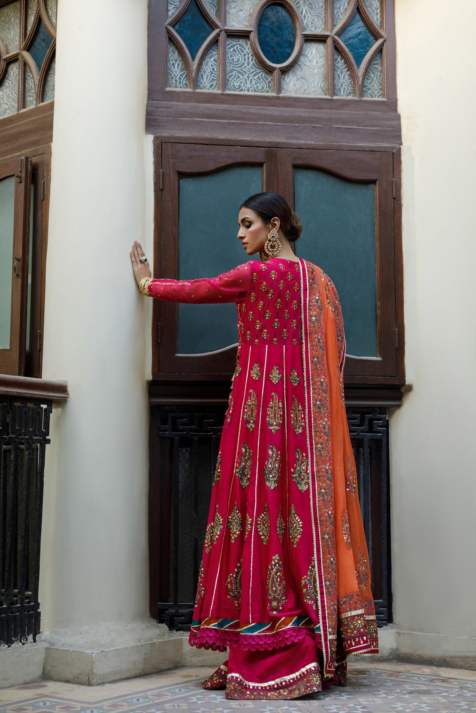 Wahajmkhan | Bahar Begum Formals | MAGENTA BLOCK ANARKALI - Khanumjan  Pakistani Clothes and Designer Dresses in UK, USA 