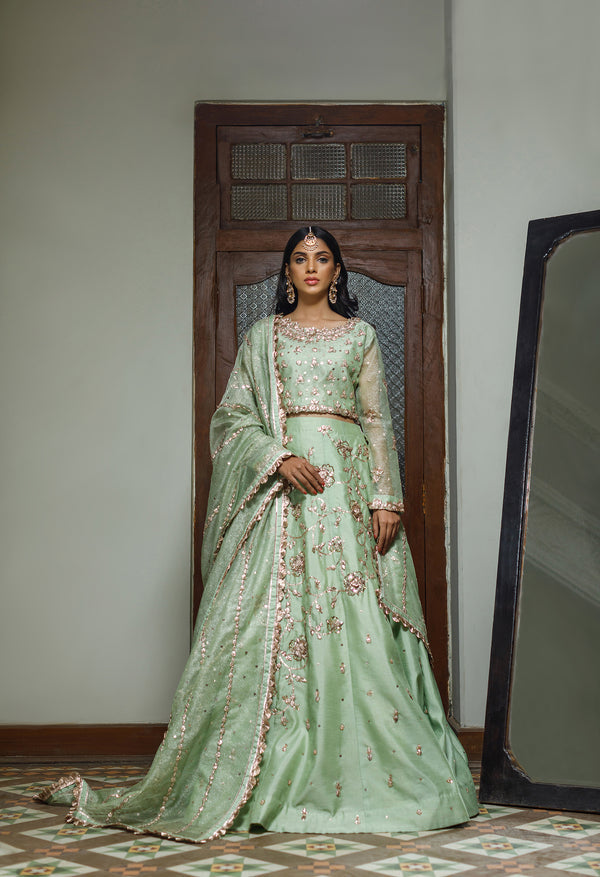 Wahajmkhan | Bahar Begum Formals | MINT BAHAR LEHNGA - Khanumjan  Pakistani Clothes and Designer Dresses in UK, USA 