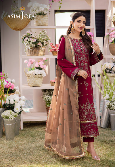 Asim Jofa | Dhanak Rang Collection | AJCF-20 - Khanumjan  Pakistani Clothes and Designer Dresses in UK, USA 