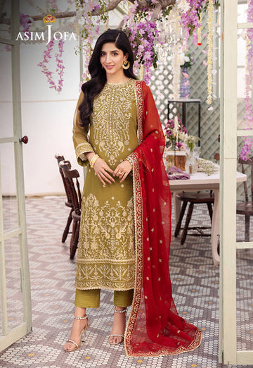 Asim Jofa | Dhanak Rang Collection |  AJCF-26 - Khanumjan  Pakistani Clothes and Designer Dresses in UK, USA 