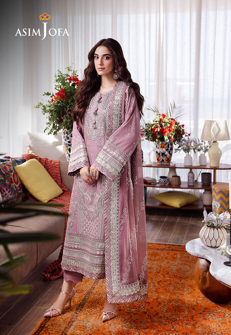 Asim Jofa | Uraan Lawn Chiffon Collection | AJUR-02 - Khanumjan  Pakistani Clothes and Designer Dresses in UK, USA 