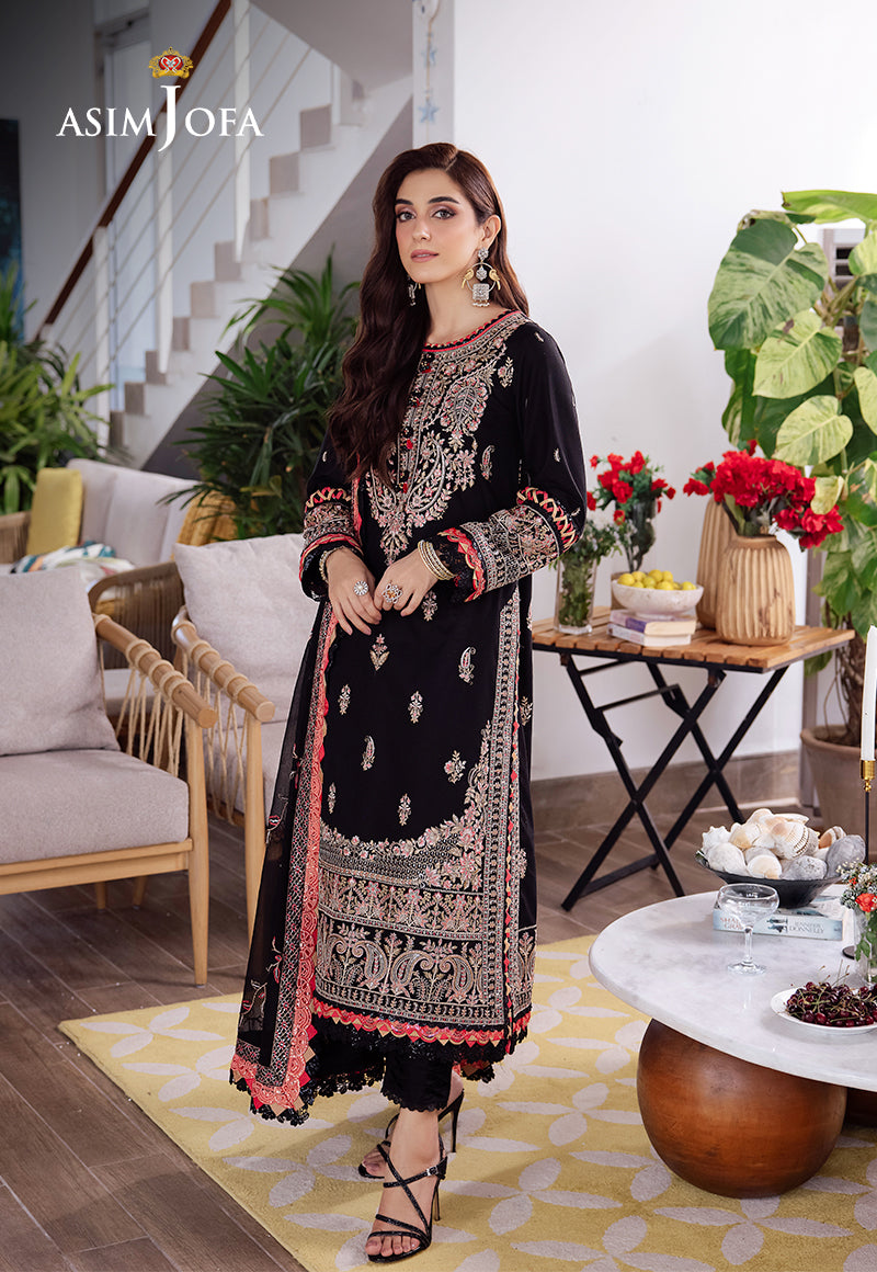 Asim Jofa | Uraan Lawn Chiffon Collection | AJUR-08 - Khanumjan  Pakistani Clothes and Designer Dresses in UK, USA 