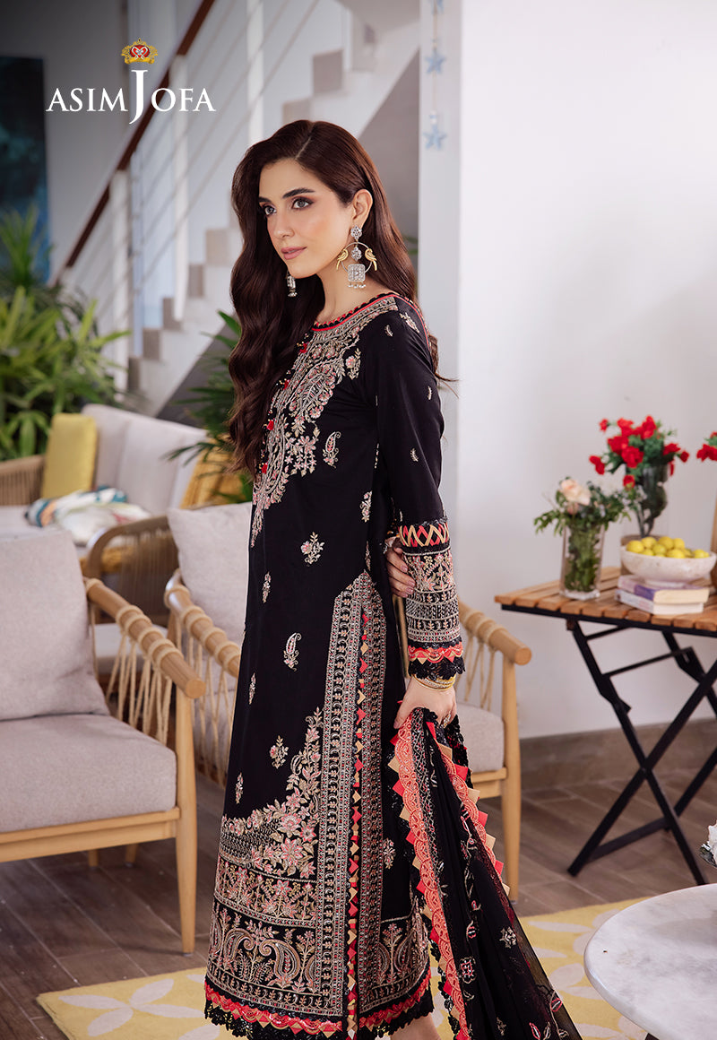 Asim Jofa | Uraan Lawn Chiffon Collection | AJUR-08 - Khanumjan  Pakistani Clothes and Designer Dresses in UK, USA 