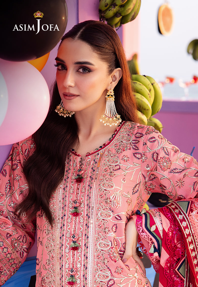 Asim Jofa | Uraan Lawn Chiffon Collection | AJUR-06 - Khanumjan  Pakistani Clothes and Designer Dresses in UK, USA 