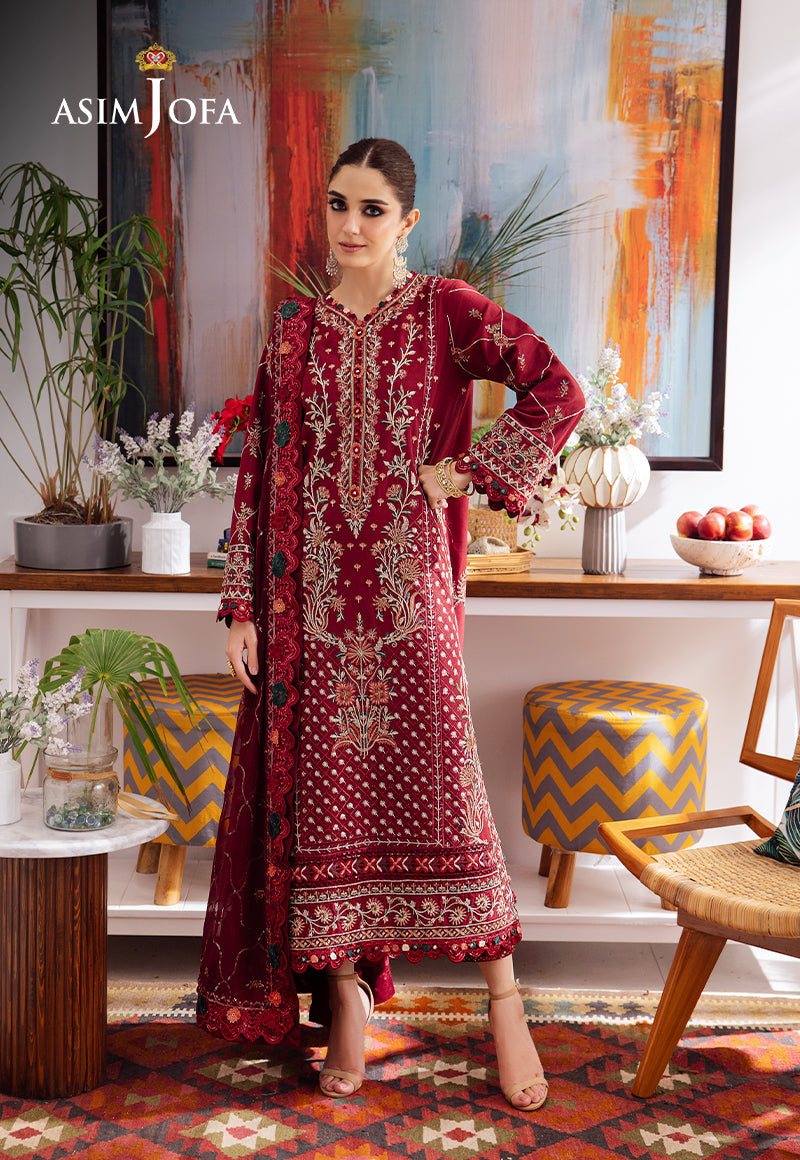 Asim Jofa | Uraan Lawn Chiffon Collection | AJUR-04 - Khanumjan  Pakistani Clothes and Designer Dresses in UK, USA 