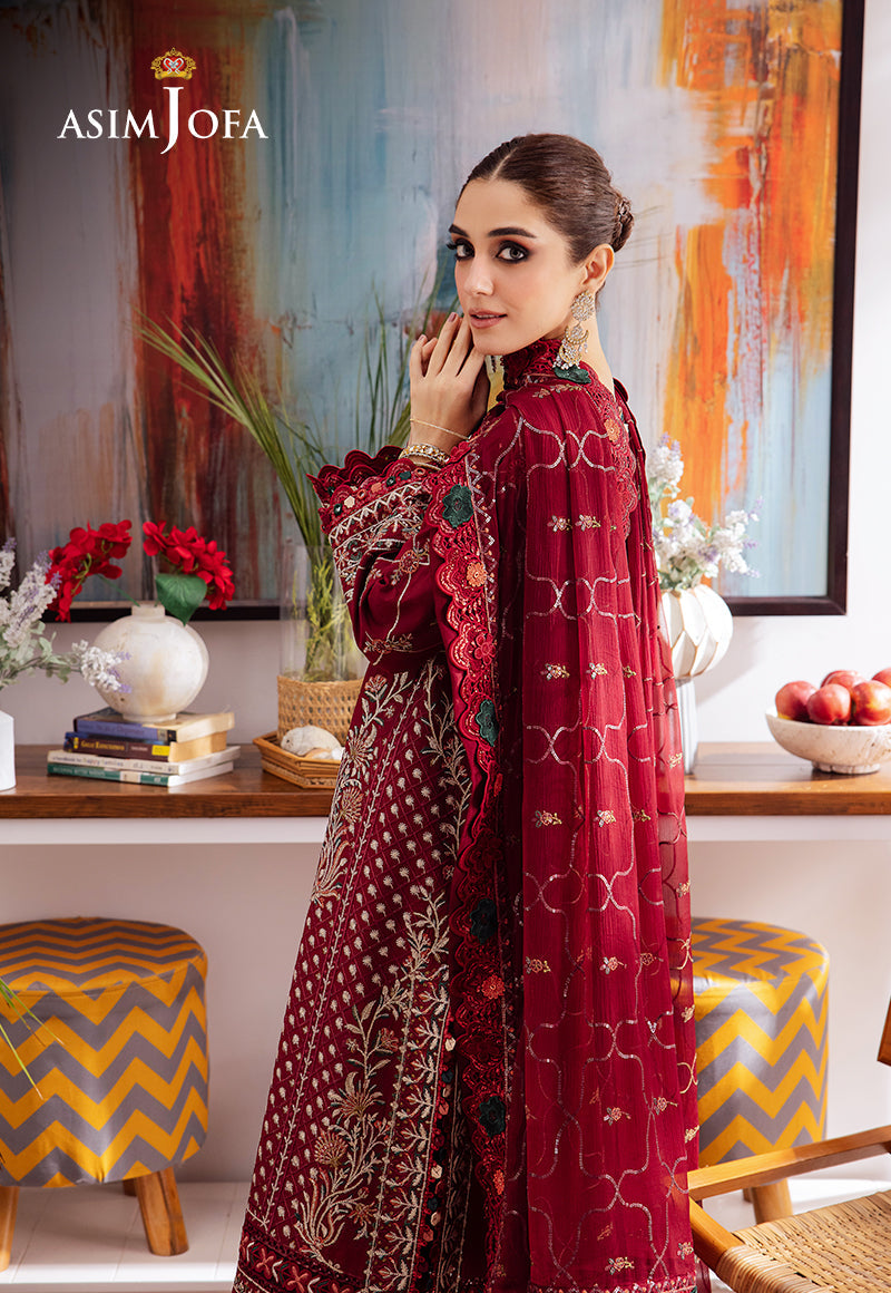 Asim Jofa | Uraan Lawn Chiffon Collection | AJUR-04 - Khanumjan  Pakistani Clothes and Designer Dresses in UK, USA 