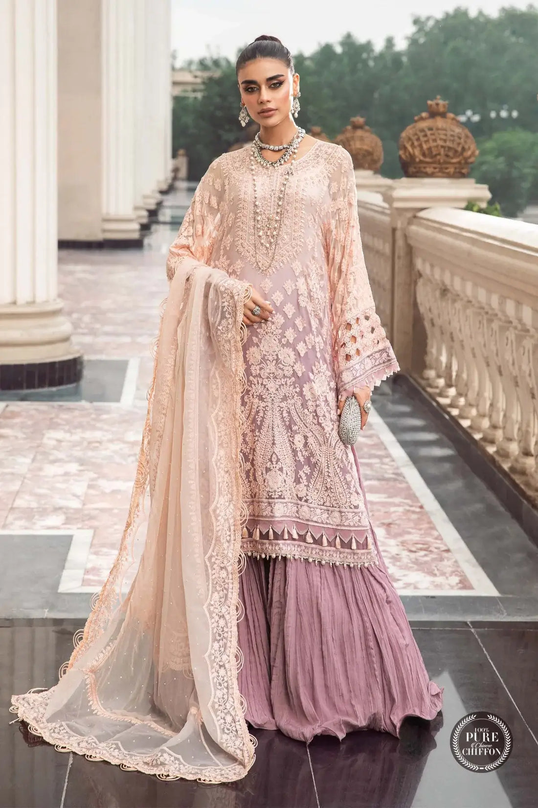 Maria B | Luxury Chiffon Collection | Lilac - Khanumjan  Pakistani Clothes and Designer Dresses in UK, USA 