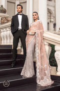 Maria B | Luxury Chiffon Collection | Peach And Grey - Khanumjan  Pakistani Clothes and Designer Dresses in UK, USA 