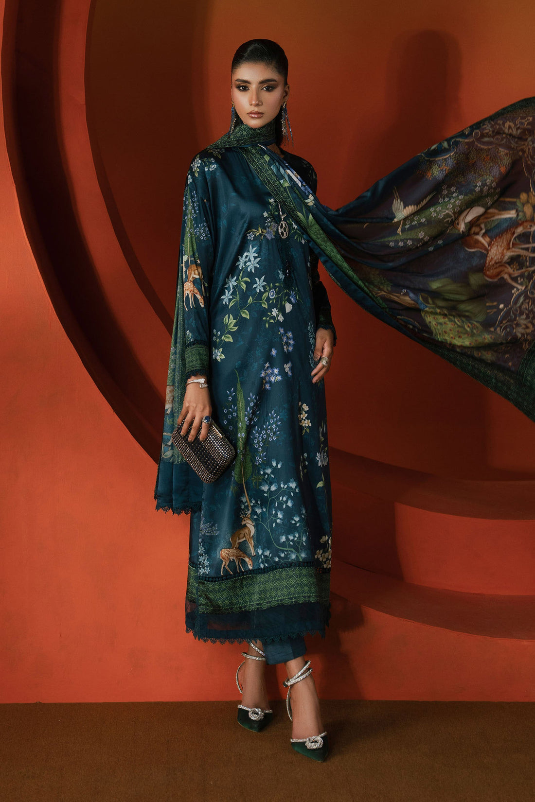 Maria B | Silk Prints | Satin Silk Suit SS-04