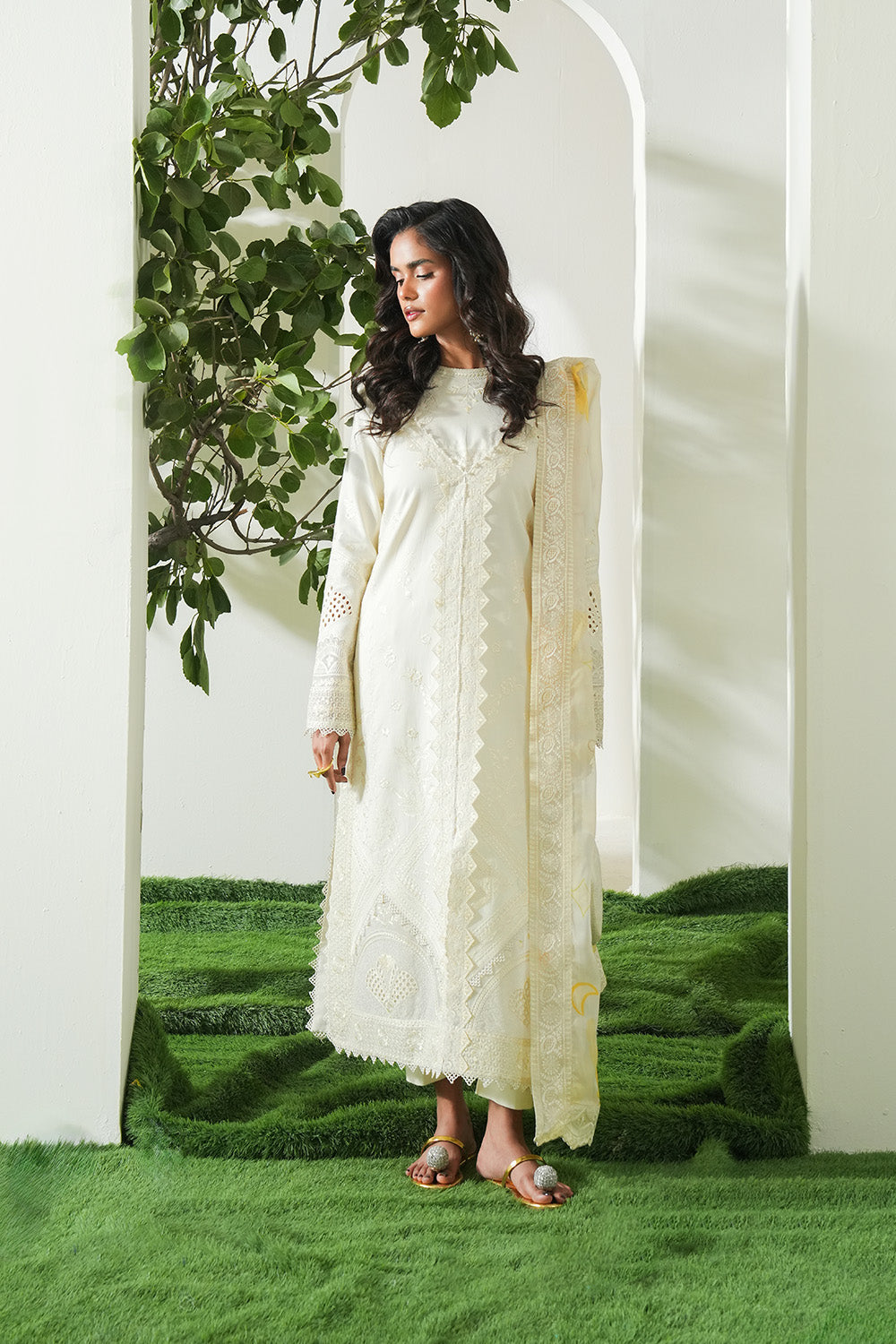 Maryum N Maria | Soiree Lawn | Lime