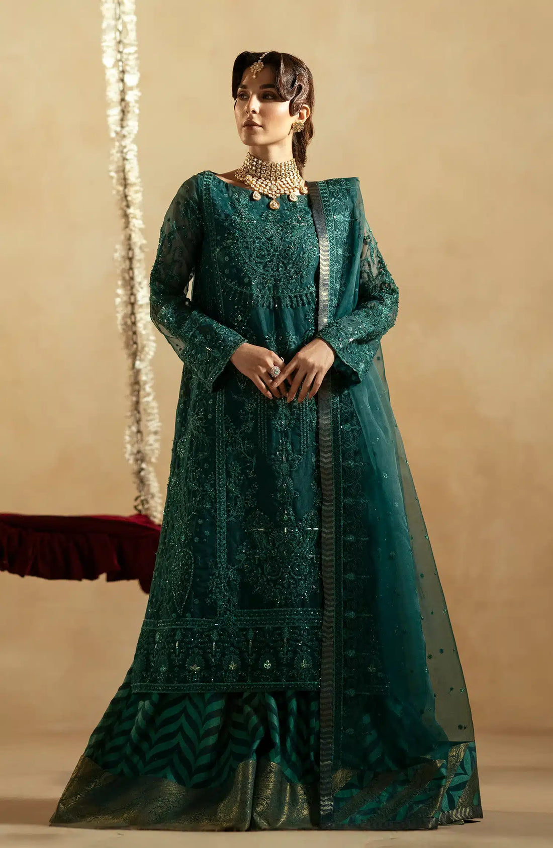 Maryum N Maria | Zamani Beghum Formals 23 | Emerald-(MW23-516) - Khanumjan  Pakistani Clothes and Designer Dresses in UK, USA 