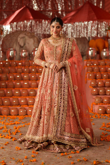 Maryum N Maria | Husn Wedding Formals | KUNDAN CORAL - MWS5638