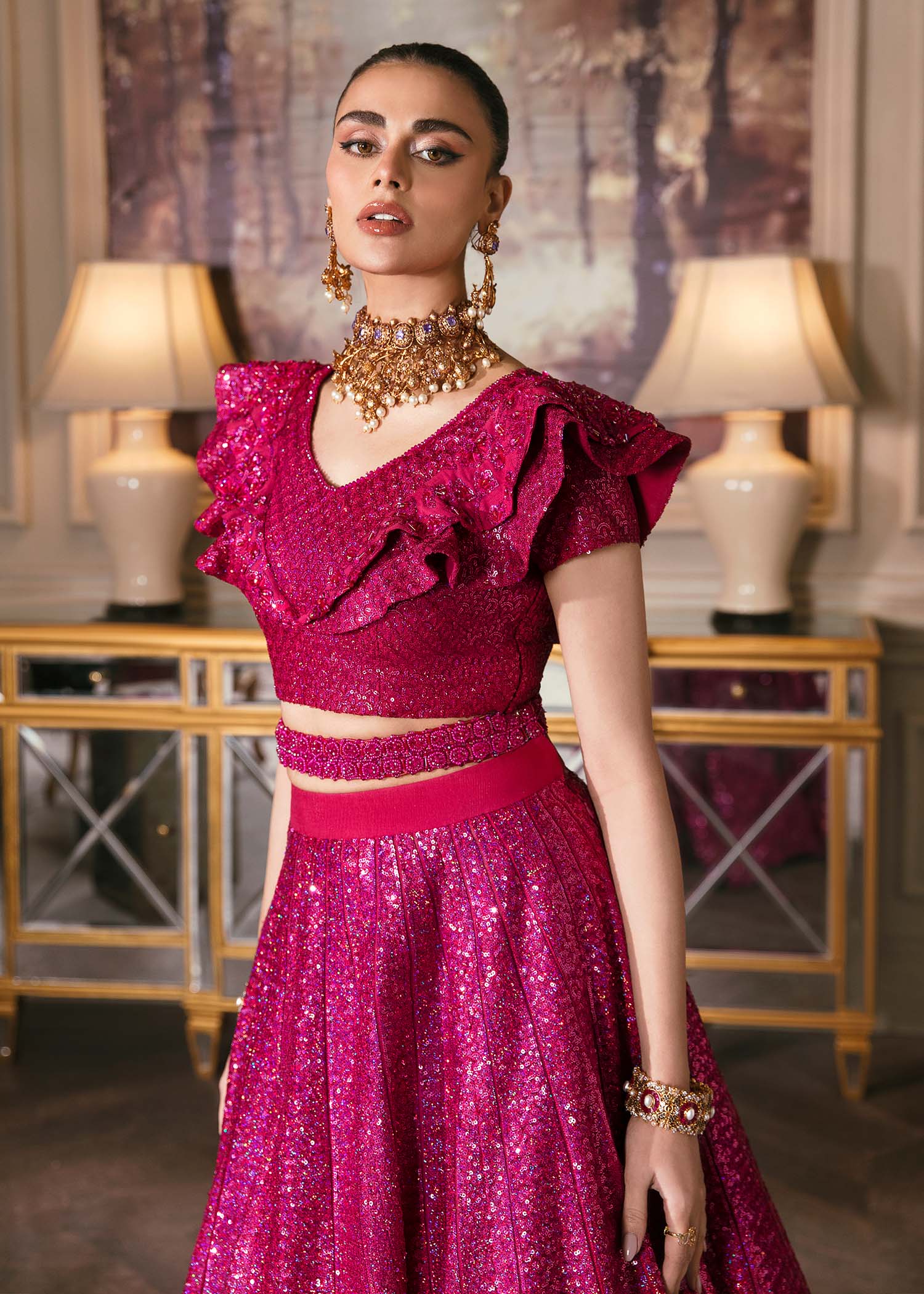 Waqas Shah | Malika - E - Elizabeth | FUCHSIA - Khanumjan  Pakistani Clothes and Designer Dresses in UK, USA 