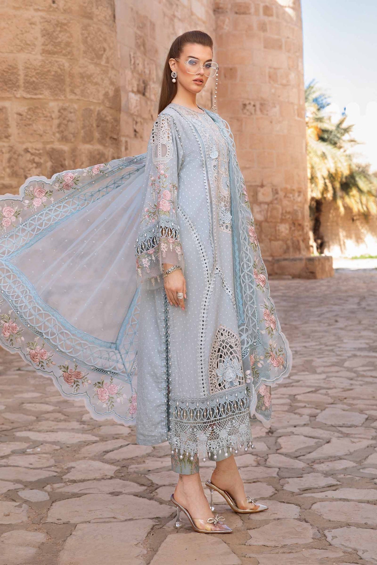 Maria B | Voyage a' Luxe Lawn | D-2410-B - Khanumjan  Pakistani Clothes and Designer Dresses in UK, USA 