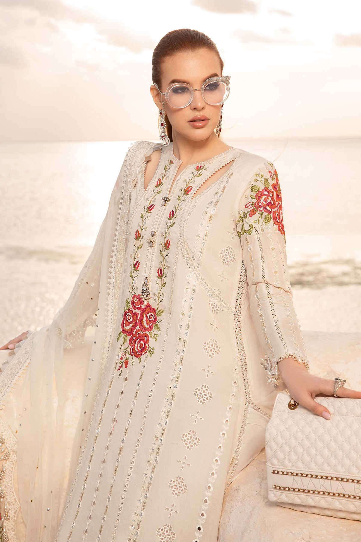 Maria B | Voyage a' Luxe Lawn | D-2412-A - Khanumjan  Pakistani Clothes and Designer Dresses in UK, USA 