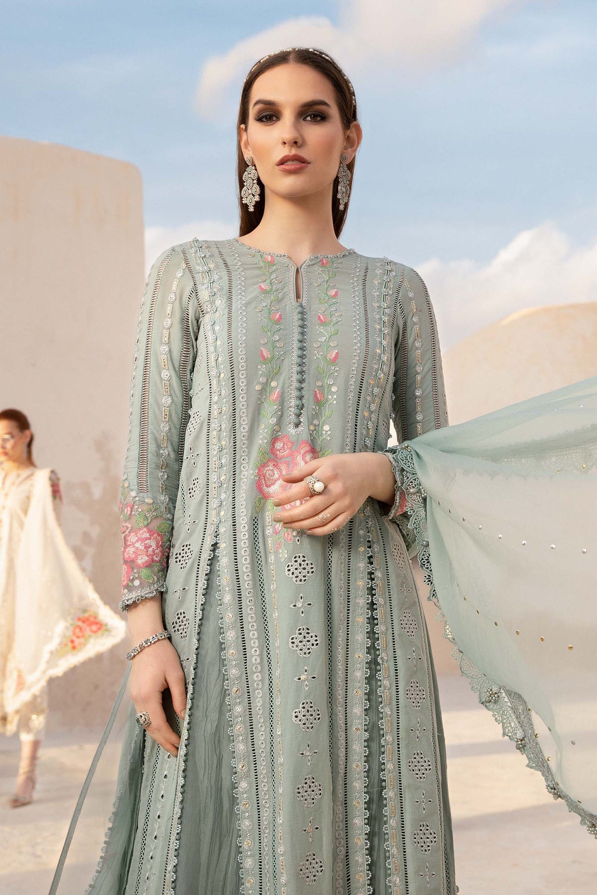 Maria B | Voyage a' Luxe Lawn | D-2412-B - Khanumjan  Pakistani Clothes and Designer Dresses in UK, USA 