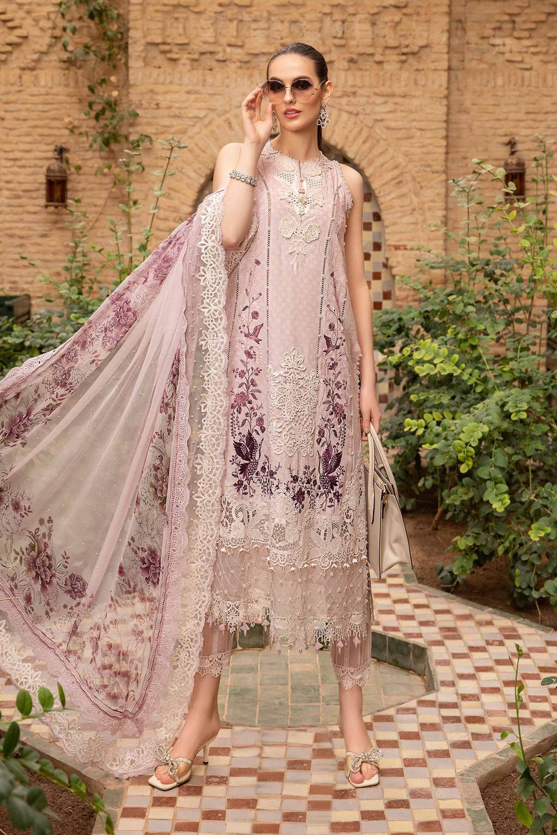 Maria B | Voyage a' Luxe Lawn | D-2414-A - Khanumjan  Pakistani Clothes and Designer Dresses in UK, USA 