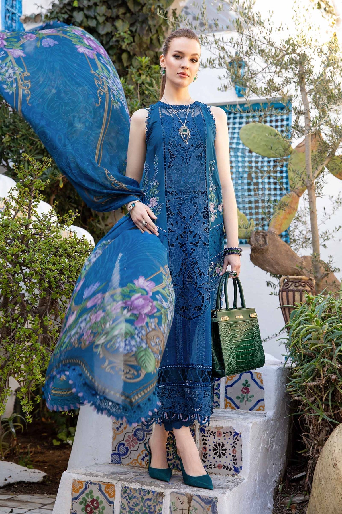 Maria B | Voyage a' Luxe Lawn | D-2415-A - Khanumjan  Pakistani Clothes and Designer Dresses in UK, USA 