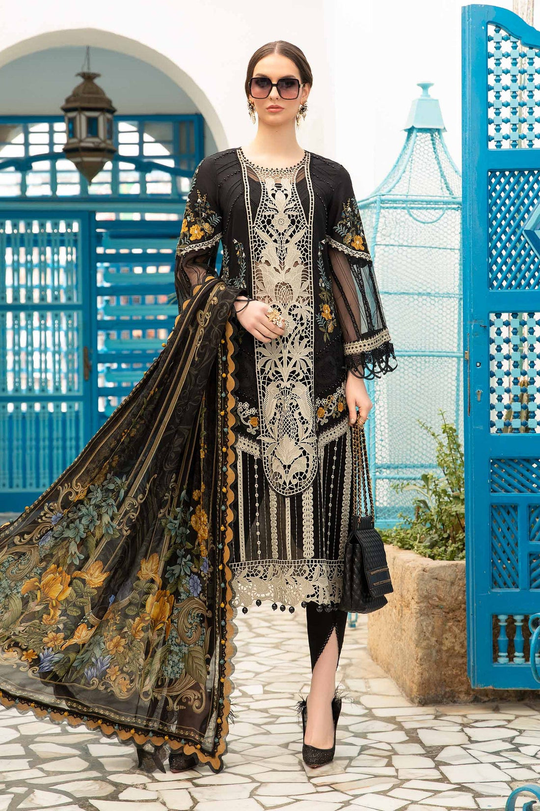 Maria B | Voyage a' Luxe Lawn | D-2415-B - Khanumjan  Pakistani Clothes and Designer Dresses in UK, USA 