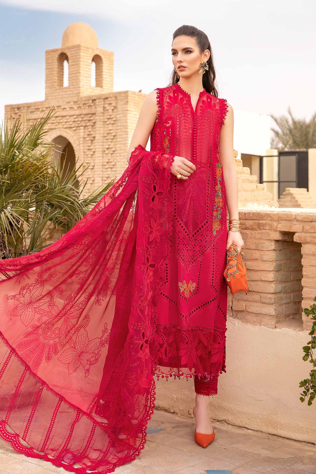Maria B | Voyage a' Luxe Lawn | D-2404-A - Khanumjan  Pakistani Clothes and Designer Dresses in UK, USA 