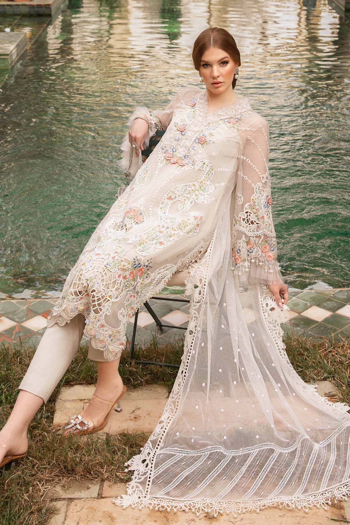 Maria B | Voyage a' Luxe Lawn | D-2405-A - Khanumjan  Pakistani Clothes and Designer Dresses in UK, USA 