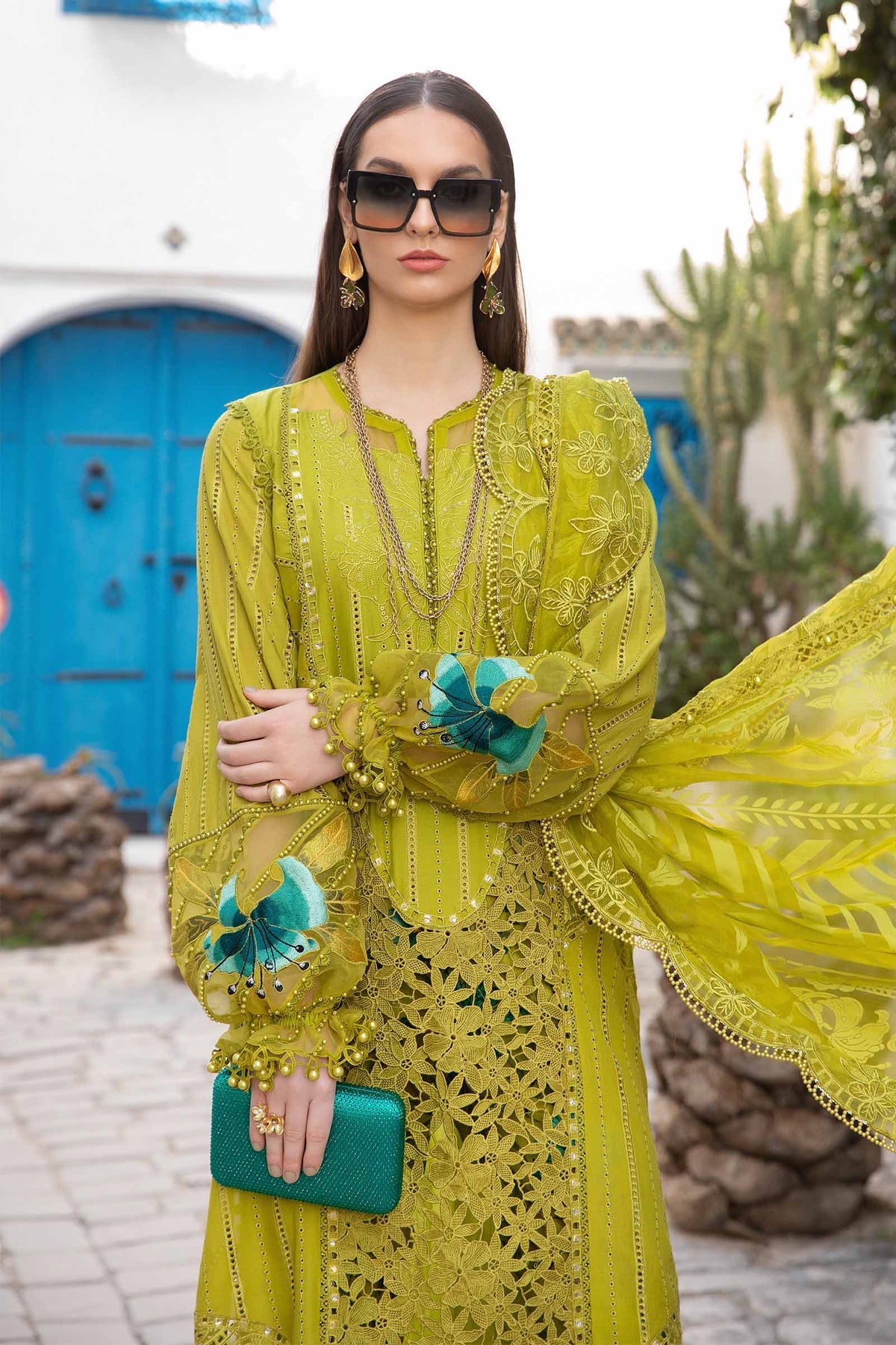 Maria B | Voyage a' Luxe Lawn | D-2408-A - Khanumjan  Pakistani Clothes and Designer Dresses in UK, USA 