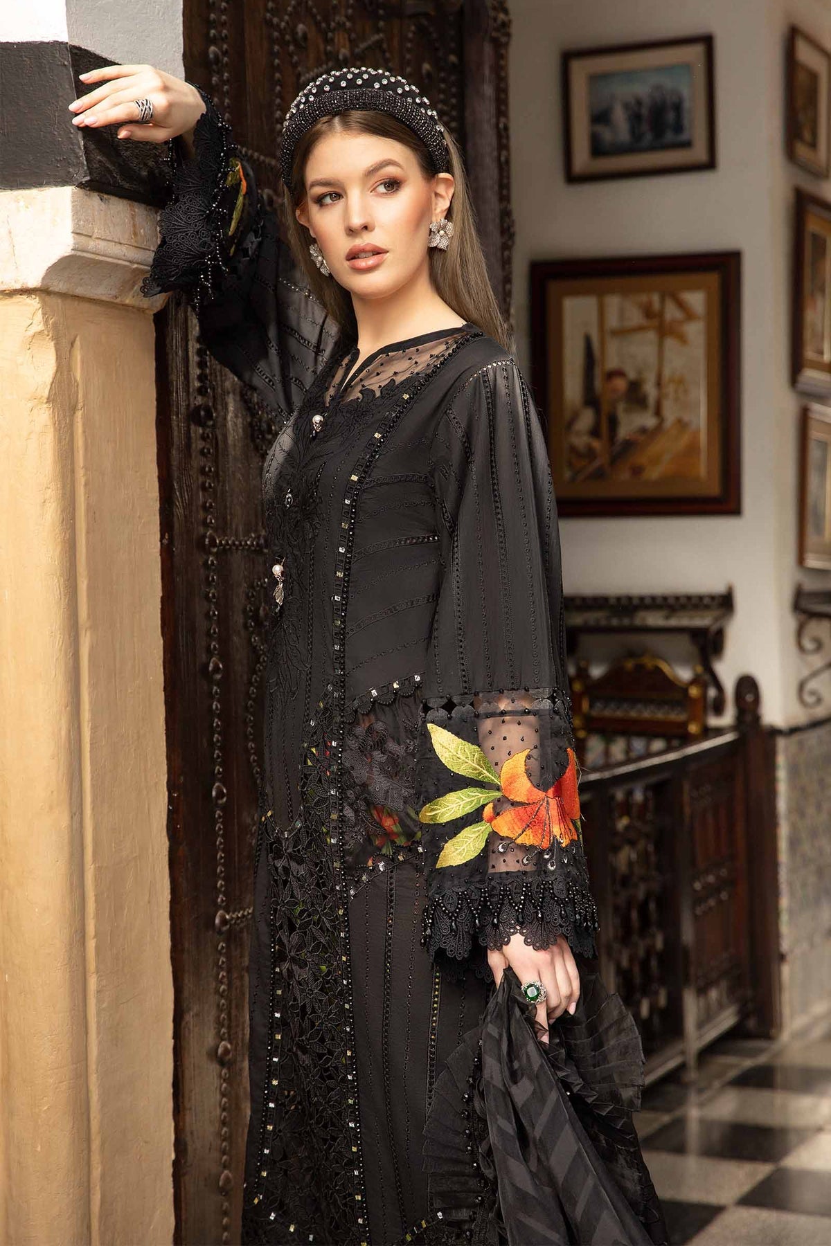 Maria B | Voyage a' Luxe Lawn | D-2408-B - Khanumjan  Pakistani Clothes and Designer Dresses in UK, USA 