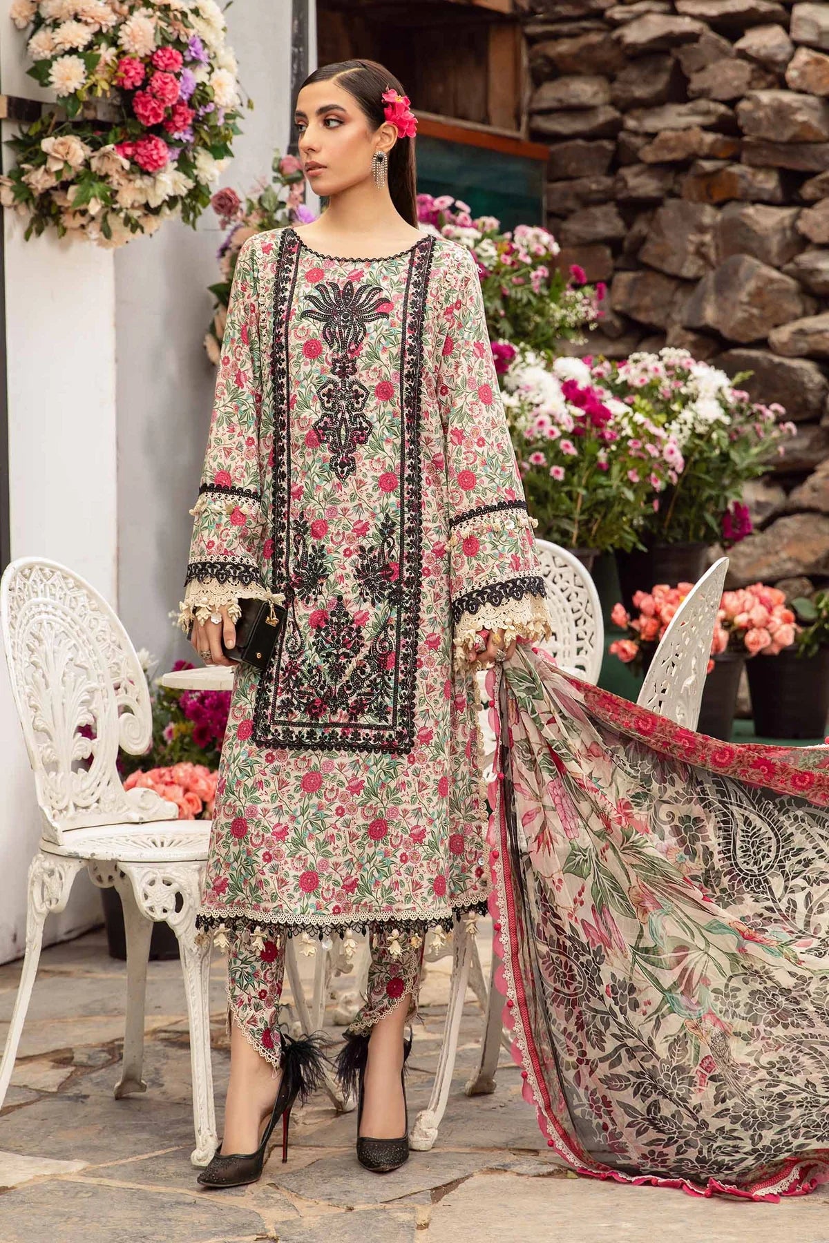 Maria B | M Prints Spring 24 | MPT-2113-A - Khanumjan  Pakistani Clothes and Designer Dresses in UK, USA 