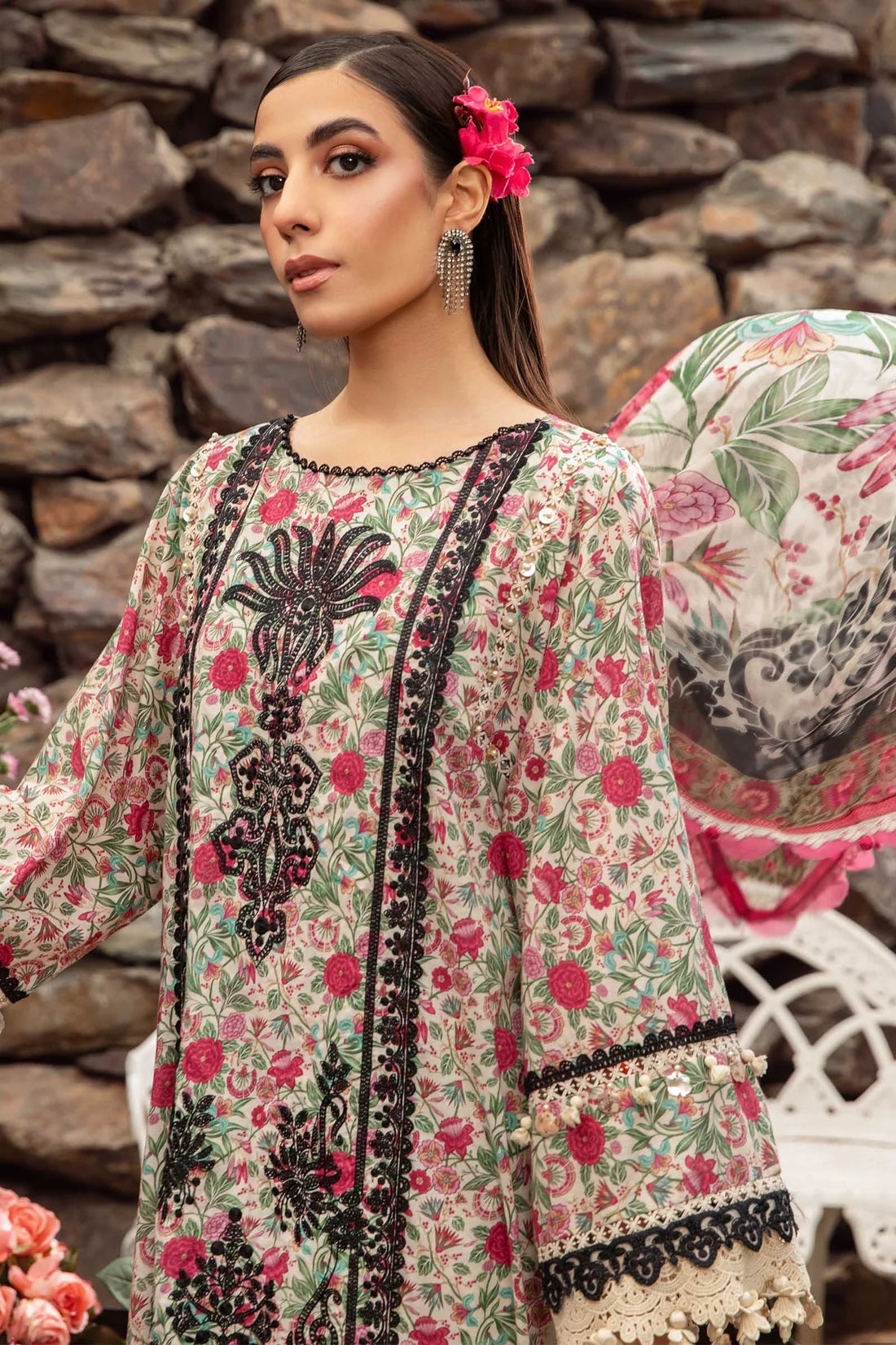 Maria B | M Prints Spring 24 | MPT-2113-A - Khanumjan  Pakistani Clothes and Designer Dresses in UK, USA 