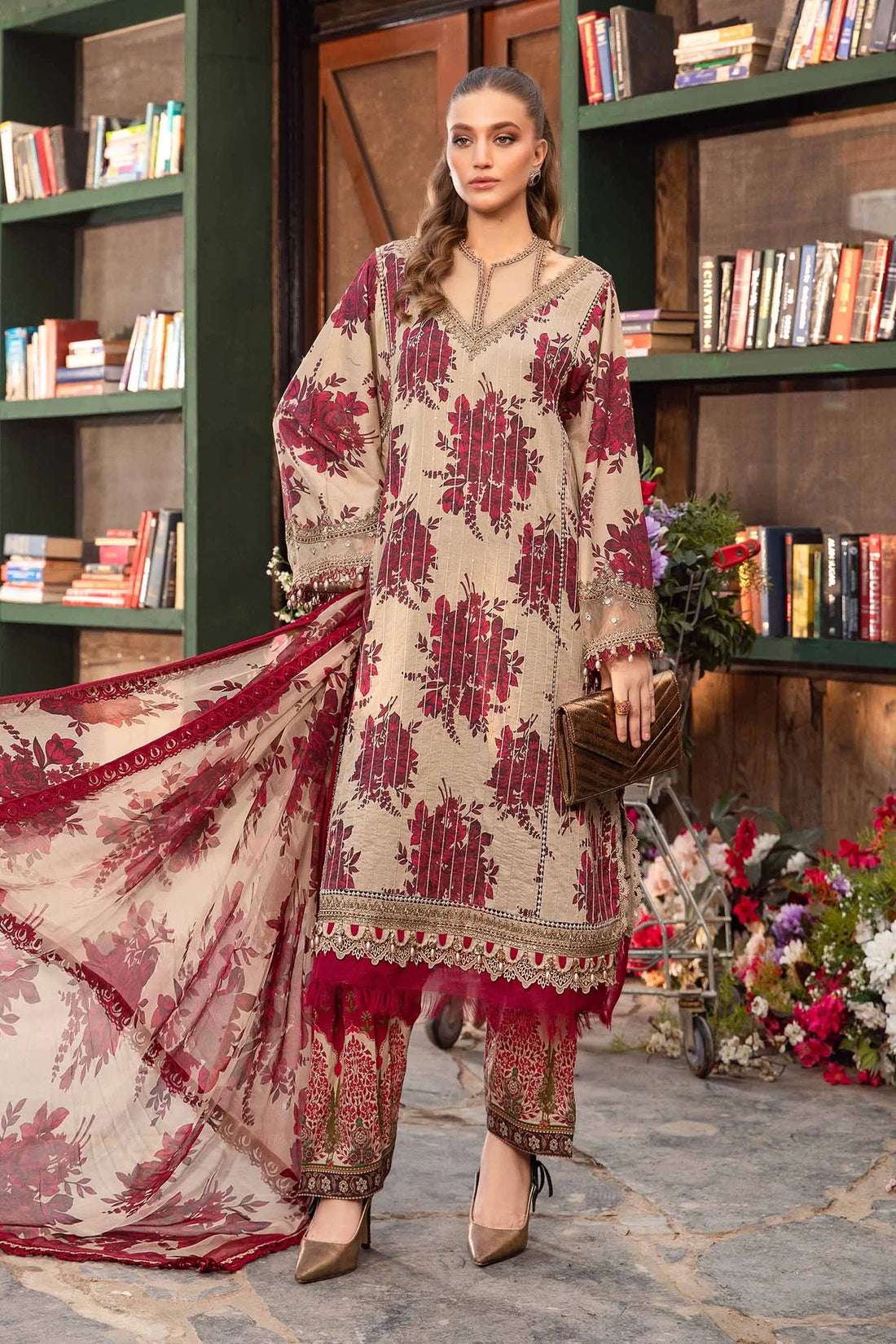 Maria B | M Prints Spring 24 | MPT-2110-A - Khanumjan  Pakistani Clothes and Designer Dresses in UK, USA 