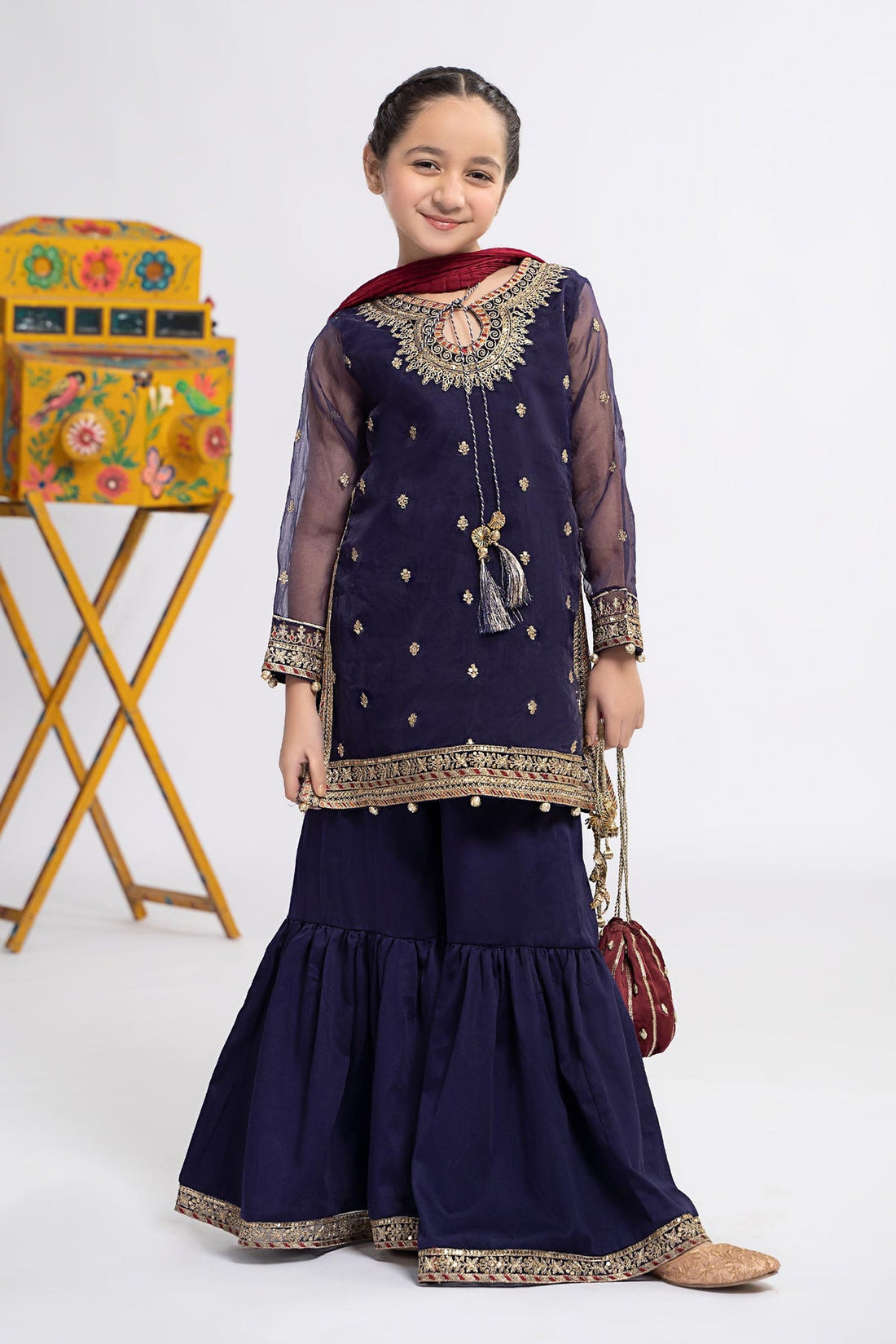 Maria B | Girls Eid Collection | MKS-EF24-12 - Khanumjan  Pakistani Clothes and Designer Dresses in UK, USA 