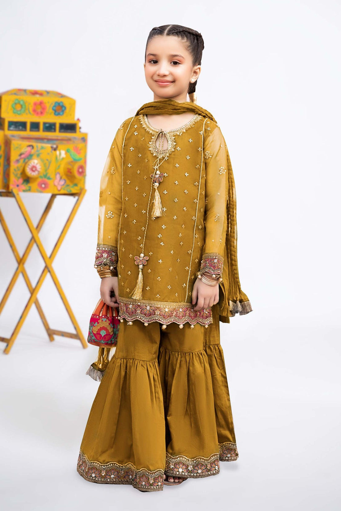 Maria B | Girls Eid Collection | MKS-EF24-21 - Khanumjan  Pakistani Clothes and Designer Dresses in UK, USA 