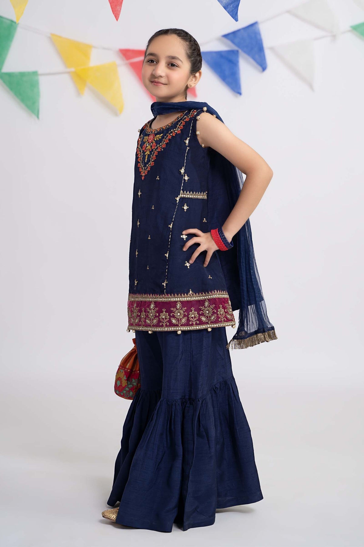 Maria B | Girls Eid Collection | MKS-EF24-22 - Khanumjan  Pakistani Clothes and Designer Dresses in UK, USA 