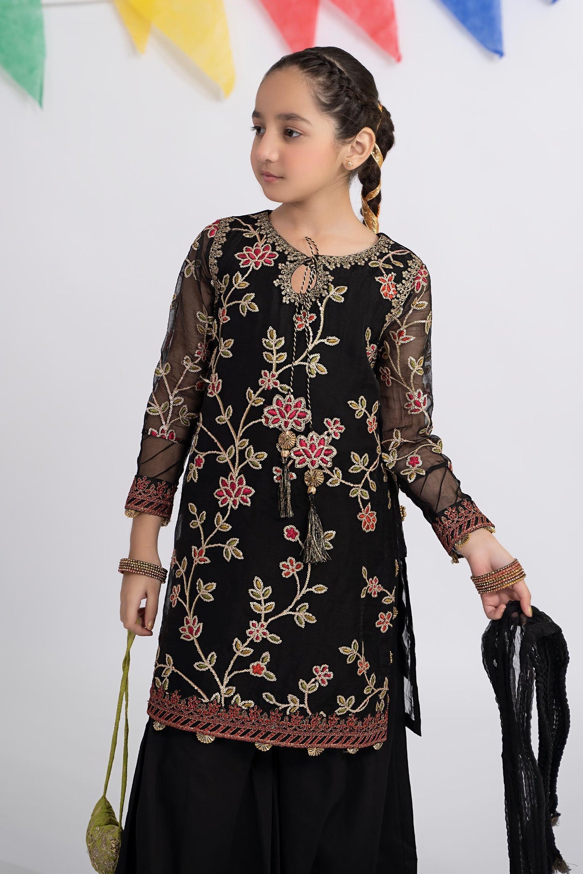 Maria B | Girls Eid Collection | MKS-EF24-30 - Khanumjan  Pakistani Clothes and Designer Dresses in UK, USA 