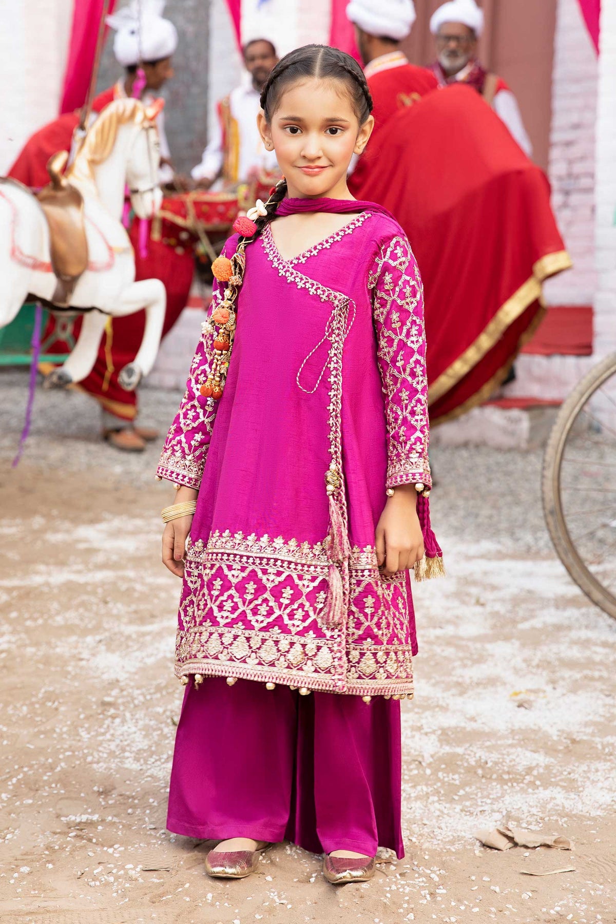Maria B | Girls Eid Collection | MKS-EF24-31 - Khanumjan  Pakistani Clothes and Designer Dresses in UK, USA 