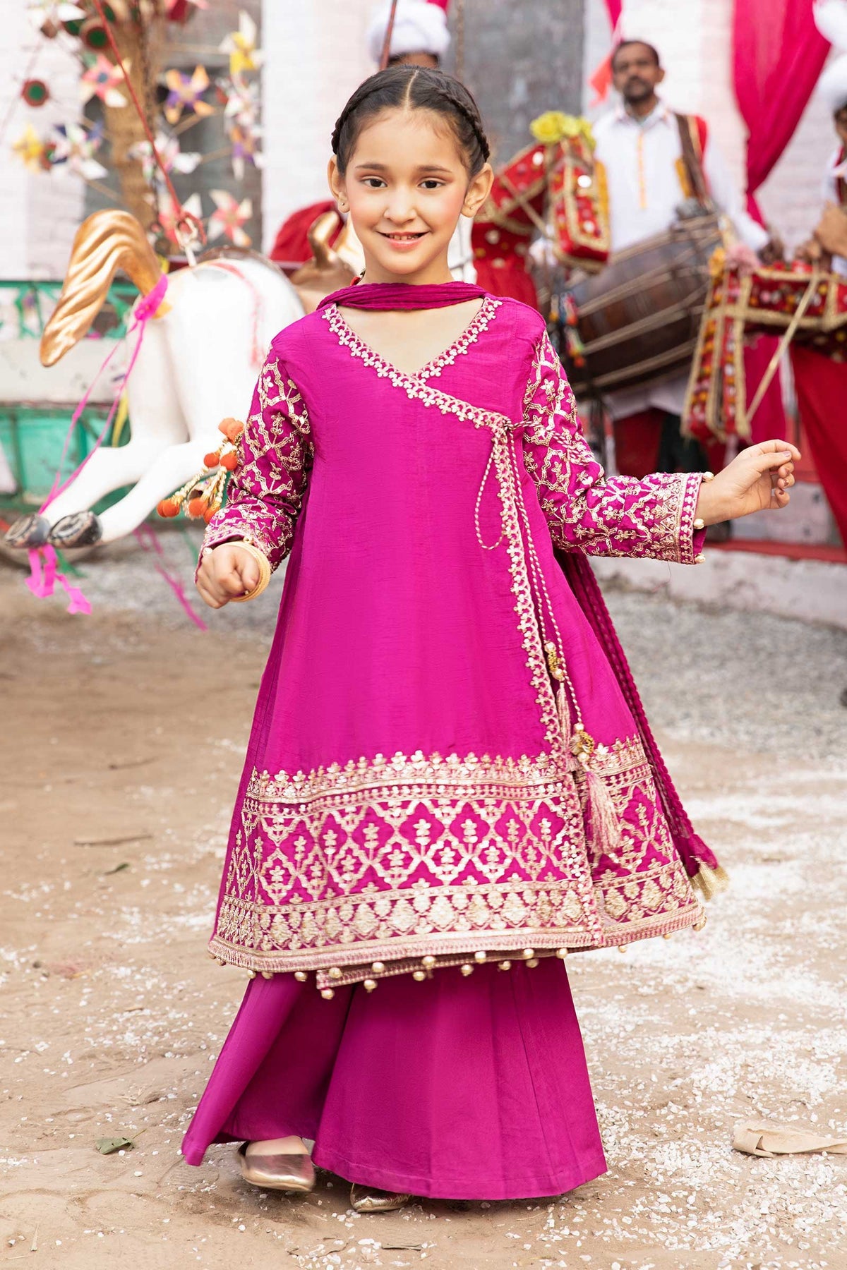 Maria B | Girls Eid Collection | MKS-EF24-31 - Khanumjan  Pakistani Clothes and Designer Dresses in UK, USA 