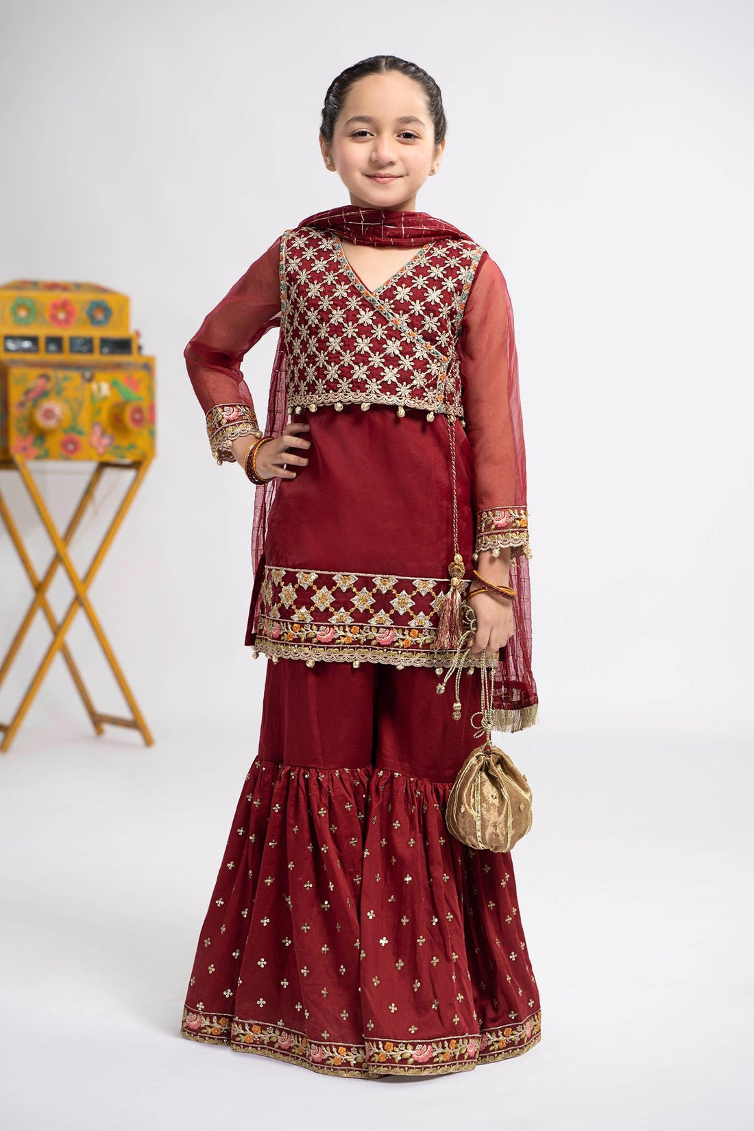 Maria B | Girls Eid Collection | MKS-EF24-29 - Khanumjan  Pakistani Clothes and Designer Dresses in UK, USA 