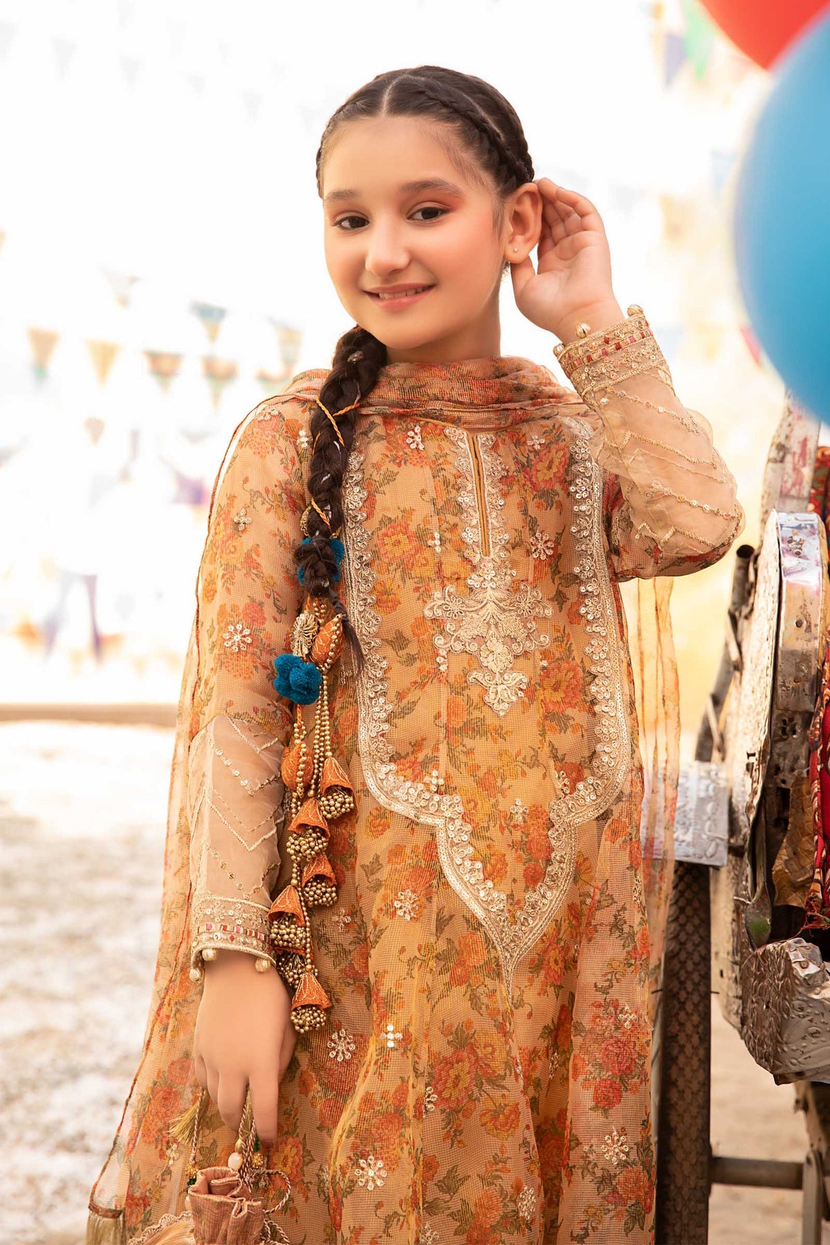 Maria B | Girls Eid Collection | MKS-EF24-38 - Khanumjan  Pakistani Clothes and Designer Dresses in UK, USA 