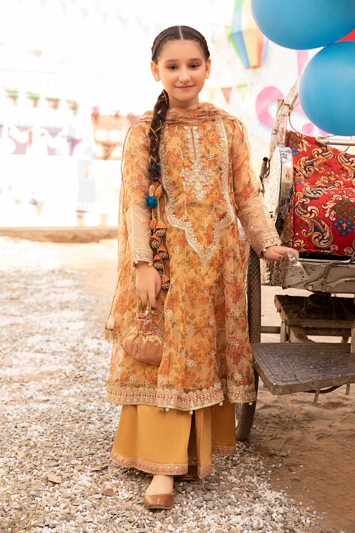 Maria B | Girls Eid Collection | MKS-EF24-38 - Khanumjan  Pakistani Clothes and Designer Dresses in UK, USA 