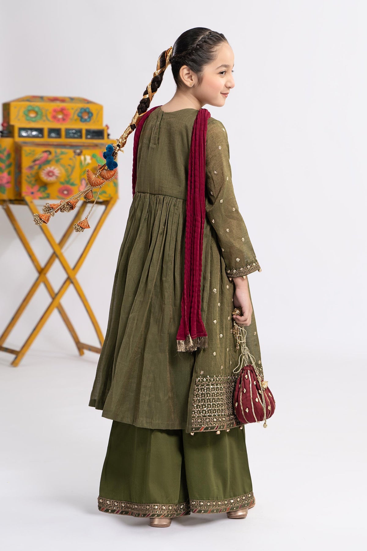 Maria B | Girls Eid Collection | MKS-EF24-33 - Khanumjan  Pakistani Clothes and Designer Dresses in UK, USA 